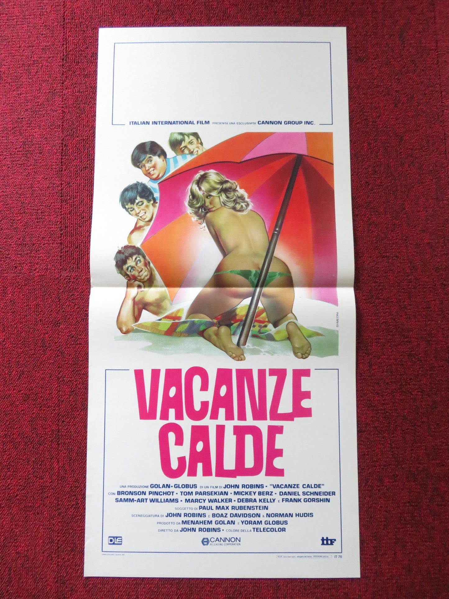 HOT RESORT ITALIAN LOCANDINA POSTER CANNON TOM PARSEKIAN 1985