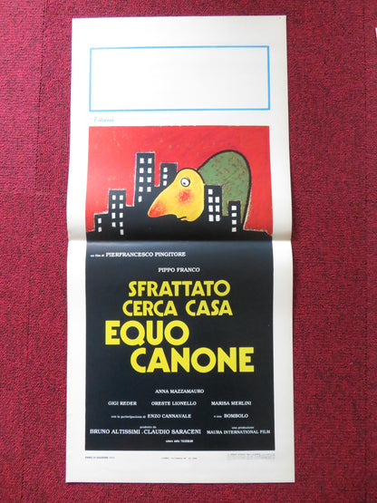 SFRATTATO CERCA CASA EQUO CANONE ITALIAN LOCANDINA POSTER PIPPO FRANCO 1983