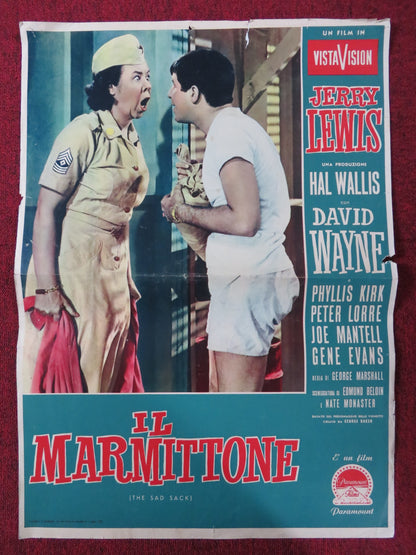 THE SAD SACK- B  ITALIAN FOTOBUSTA POSTER JERRY LEWIS DAVID WAYNE 1957