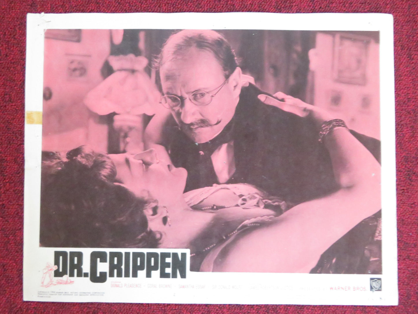 DR. CRIPPEN US LOBBY CARD FULL SET DONALD PLEASENCE SAMANTHA EGGAR 1964