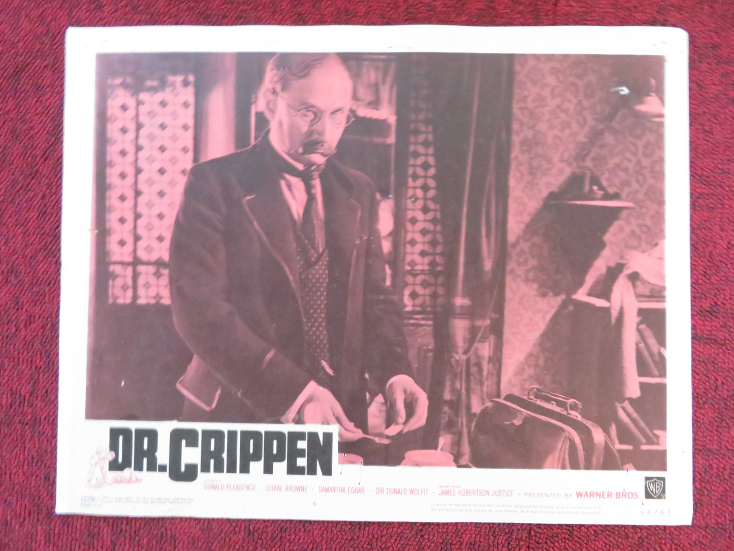 DR. CRIPPEN US LOBBY CARD FULL SET DONALD PLEASENCE SAMANTHA EGGAR 1964