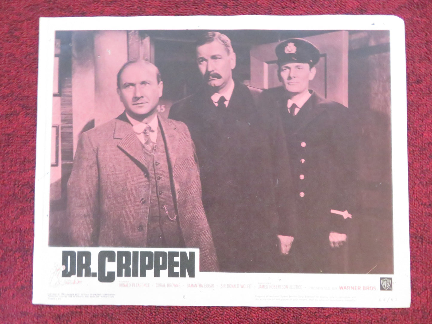 DR. CRIPPEN US LOBBY CARD FULL SET DONALD PLEASENCE SAMANTHA EGGAR 1964