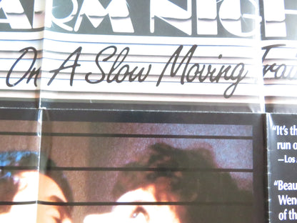 WARM NIGHTS ON A SLOW MOVING TRAIN FOLDED US ONE SHEET POSTER WENDY HUGHES 1989