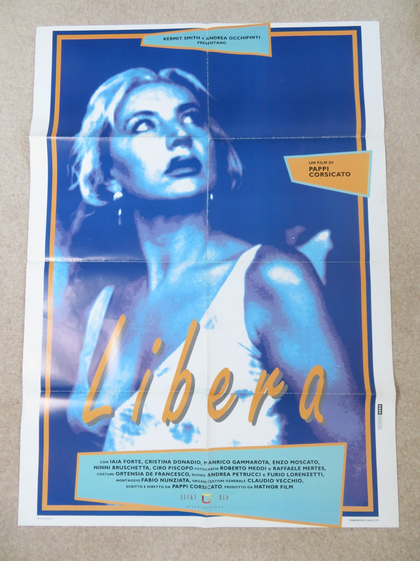 LIBERA ITALIAN 2 FOGLIO POSTER LAIA FORTE CRISTINA DONADIO 1993