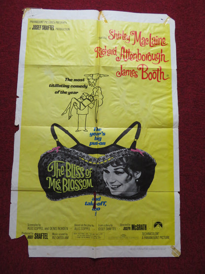 THE BLISS OF MRS.BLOSSOM FOLDED US ONE SHEET POSTER SHIRLEY MACLAINE 1968