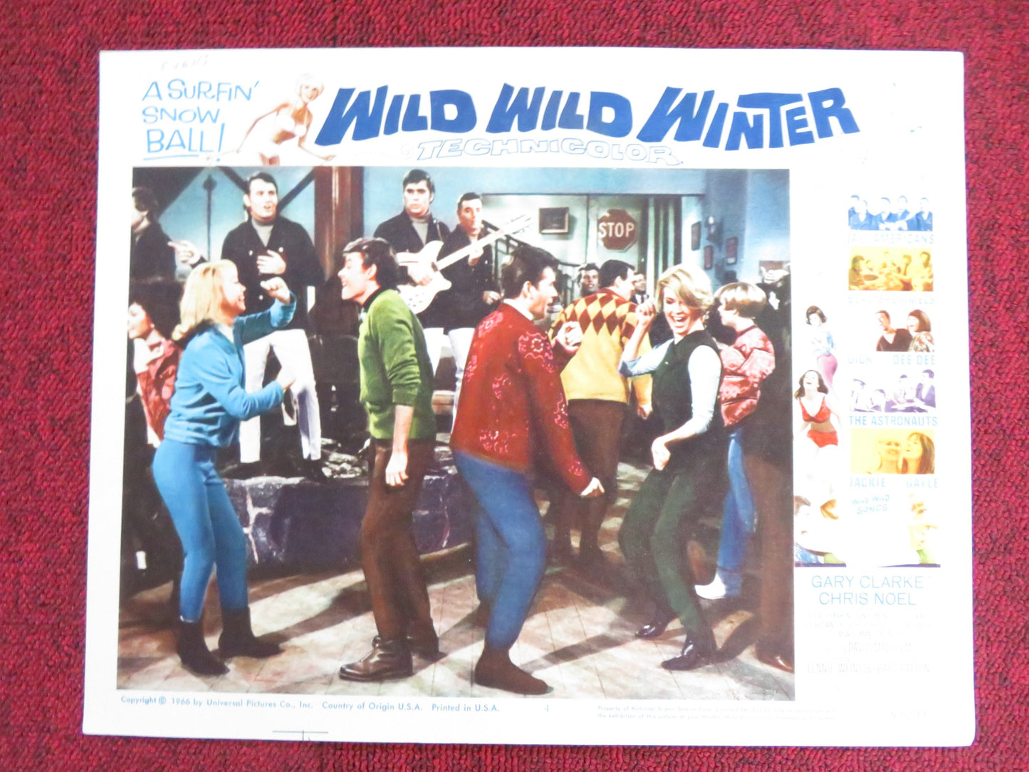 WILD WILD WINTER US LOBBY CARD FULL SET GARY CLARKE CHRIS NOEL 1966