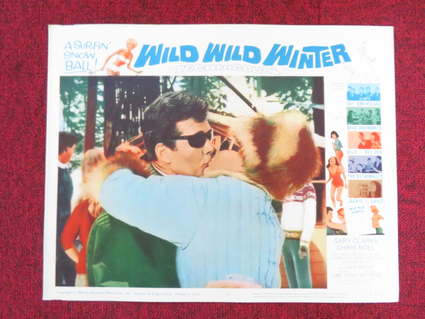 WILD WILD WINTER US LOBBY CARD FULL SET GARY CLARKE CHRIS NOEL 1966