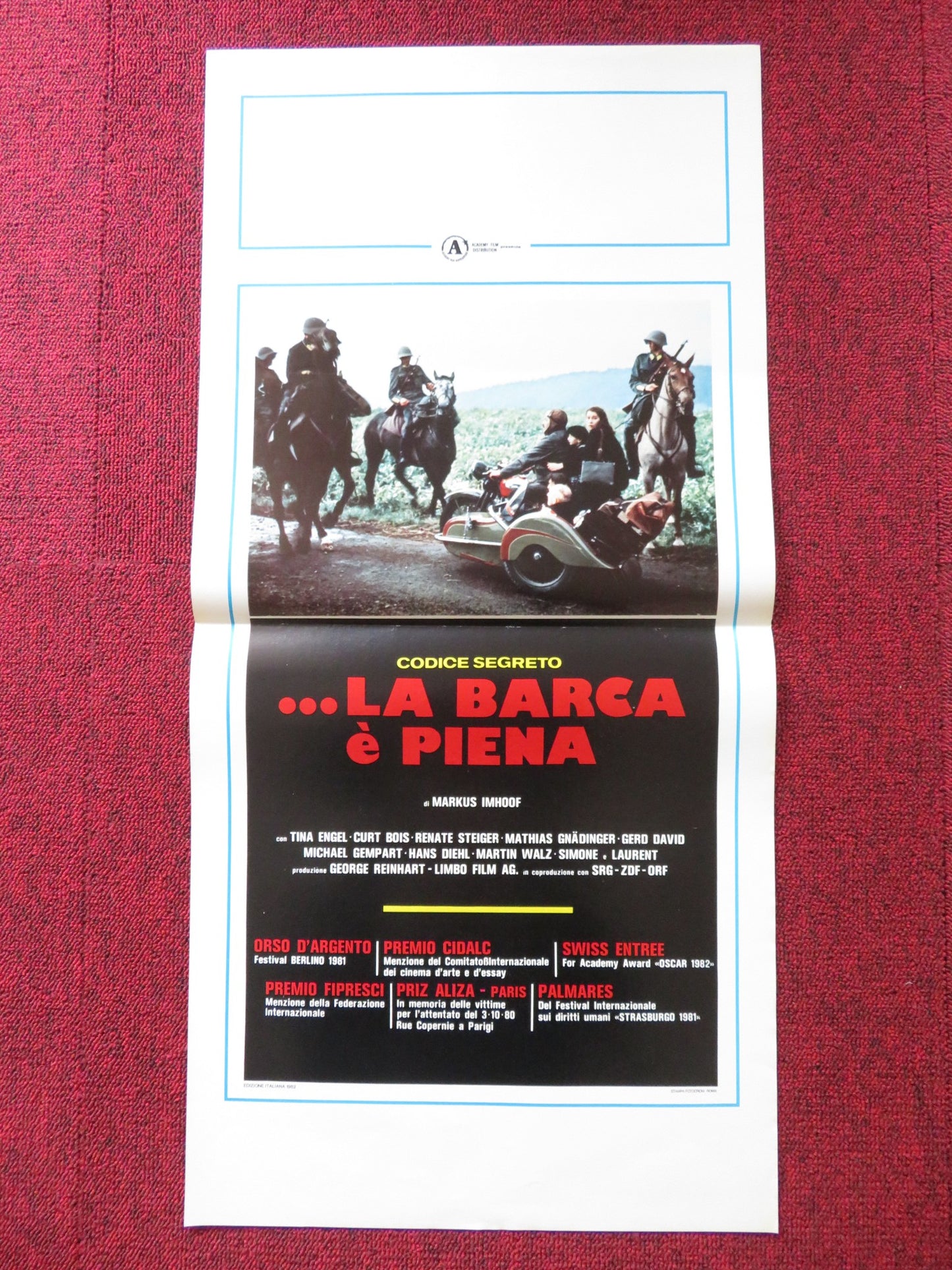 THE BOAT IS FULL ITALIAN LOCANDINA POSTER TINA ENGEL CURT BOIS 1981