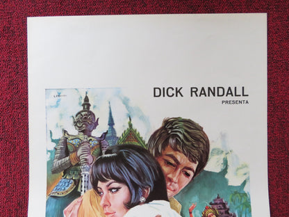 LOVE STORY A BANGKOK ITALIAN LOCANDINA POSTER ROY BLACK / LEX BARKER 1970