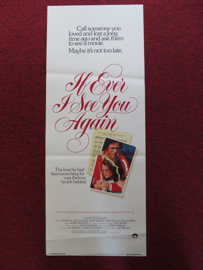 IF I EVER SEE YOU AGAIN US INSERT (14"x 36") POSTER JOE BROOKS SHELLEY HACK 1978