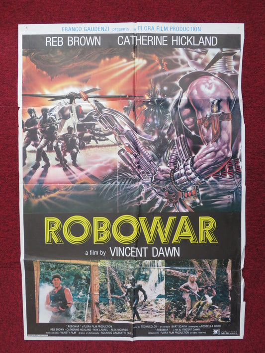 ROBOWAR FOLDED LEBANESE POSTER REP BROWN CATHERINE HICKLAND 1988