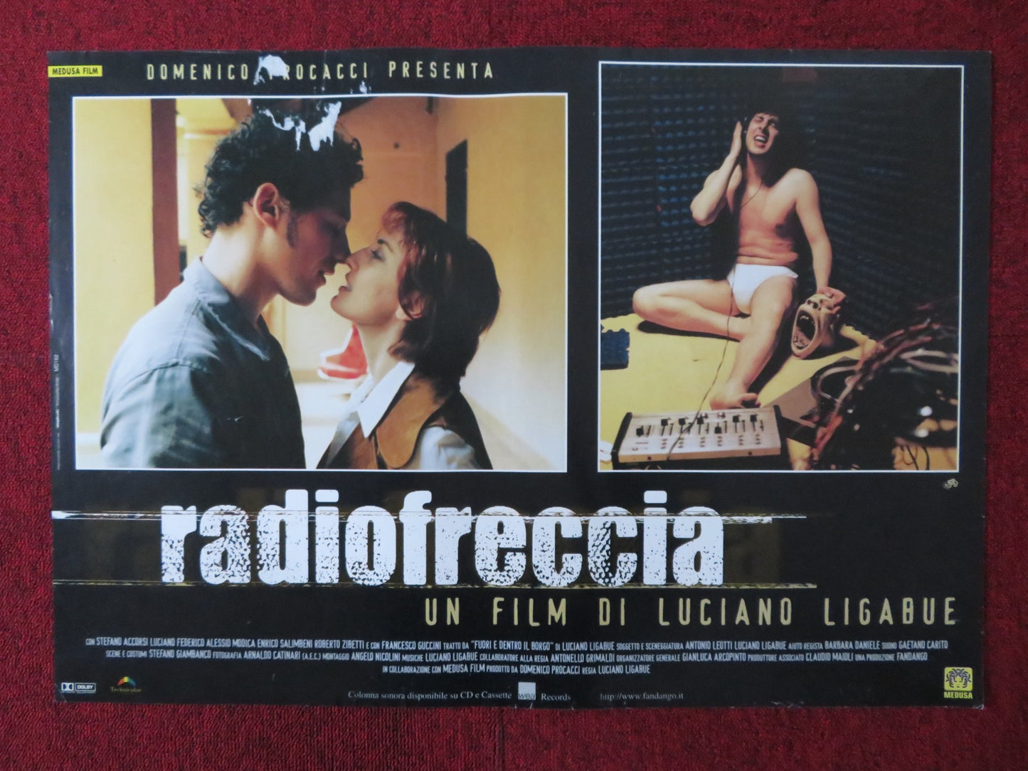 RADIOFRECCIA - A ITALIAN FOTOBUSTA POSTER STEFANO ACCORSI LUCIANO FEDERICO 1998