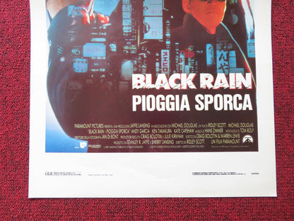 BLACK RAIN ITALIAN LOCANDINA POSTER MICHAEL DOUGLAS / ANDY GARCIA 1989