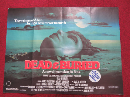 DEAD & BURIED UK QUAD POSTER FOLDED JAMES FARENTINO ROBERT ENGLUND 1981