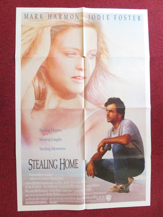 STEALING HOME FOLDED US ONE SHEET POSTER MARK HARMON JODIE FOSTER 1988