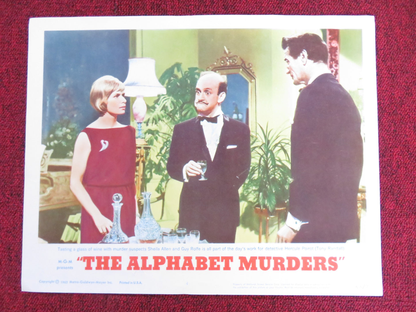 THE ALPHABET MURDERS US LOBBY CARD FULL SET TONY RANDALL ANITA EKBERG 1965