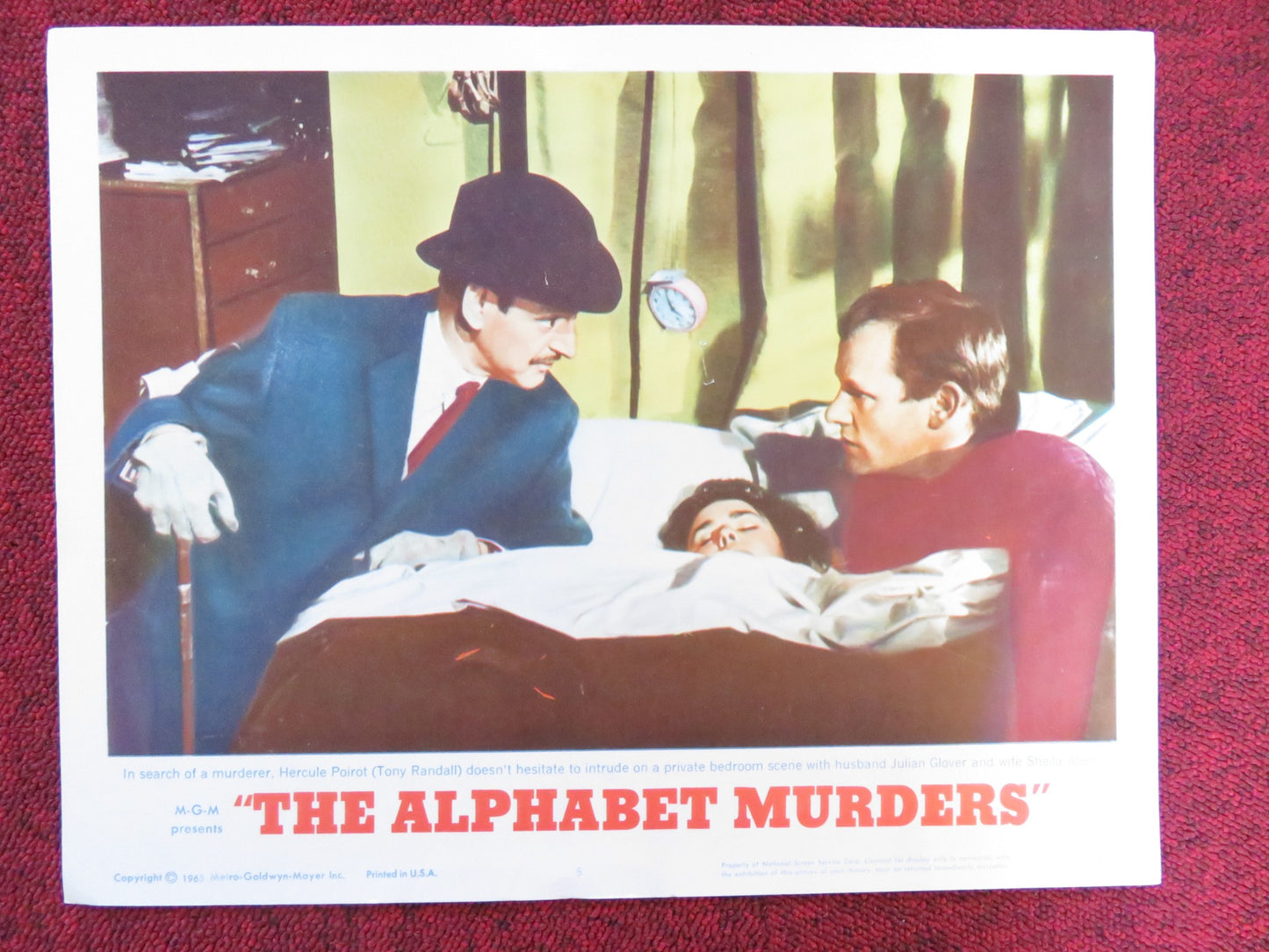 THE ALPHABET MURDERS US LOBBY CARD FULL SET TONY RANDALL ANITA EKBERG 1965