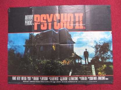 PSYCHO II UK QUAD POSTER FOLDED ANTHONY PERKINS VERA MILES 1983