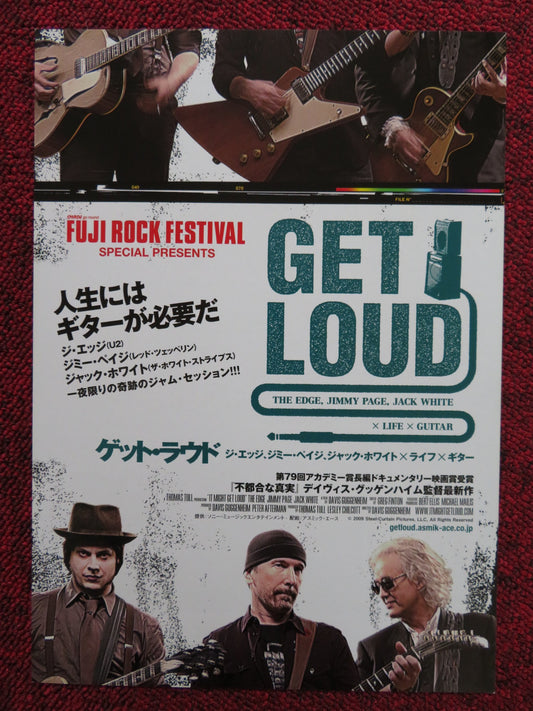 IT MIGHT GET LOUD JAPANESE CHIRASHI (B5) POSTER THE EDGE J. PAGE JACK WHITE 2008