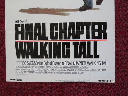 FINAL CHAPTER WALKING TALL US INSERT (14"x 36") POSTER BO SVENSON 1977