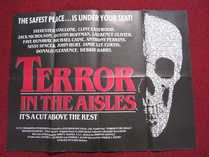 TERROR IN THE AISLES UK QUAD POSTER FOLDED DONALD PLEASENCE NANCY ALLEN 1984