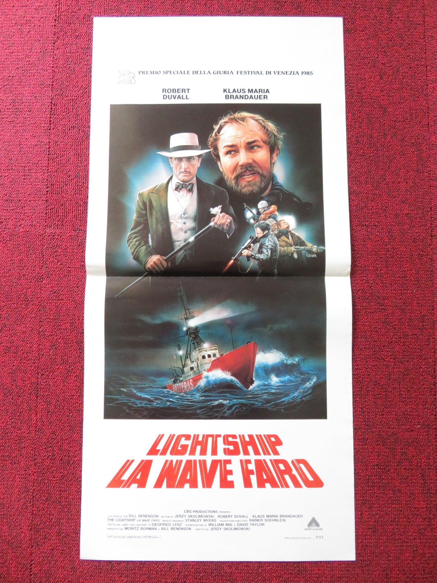 THE LIGHTSHIP ITALIAN LOCANDINA POSTER ROBERT DUVALL KLAUS MARIA BRANDAUER 1985