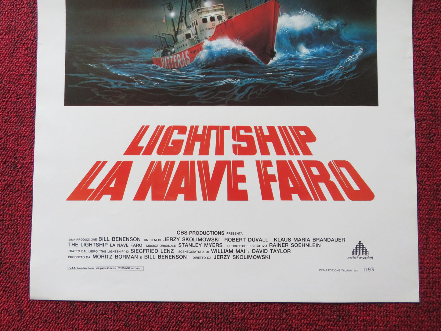 THE LIGHTSHIP ITALIAN LOCANDINA POSTER ROBERT DUVALL KLAUS MARIA BRANDAUER 1985