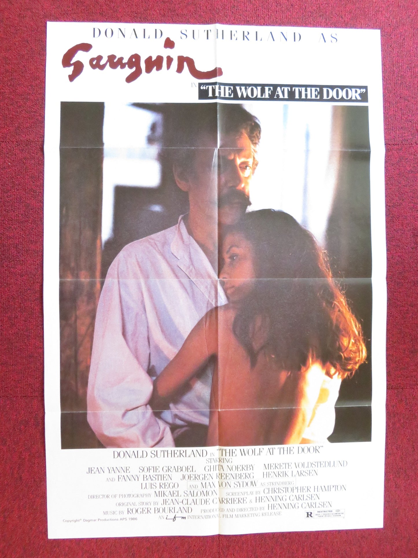 THE WOLF AT THE DOOR FOLDED US ONE SHEET POSTER DONALD SUTHERLAND 1986