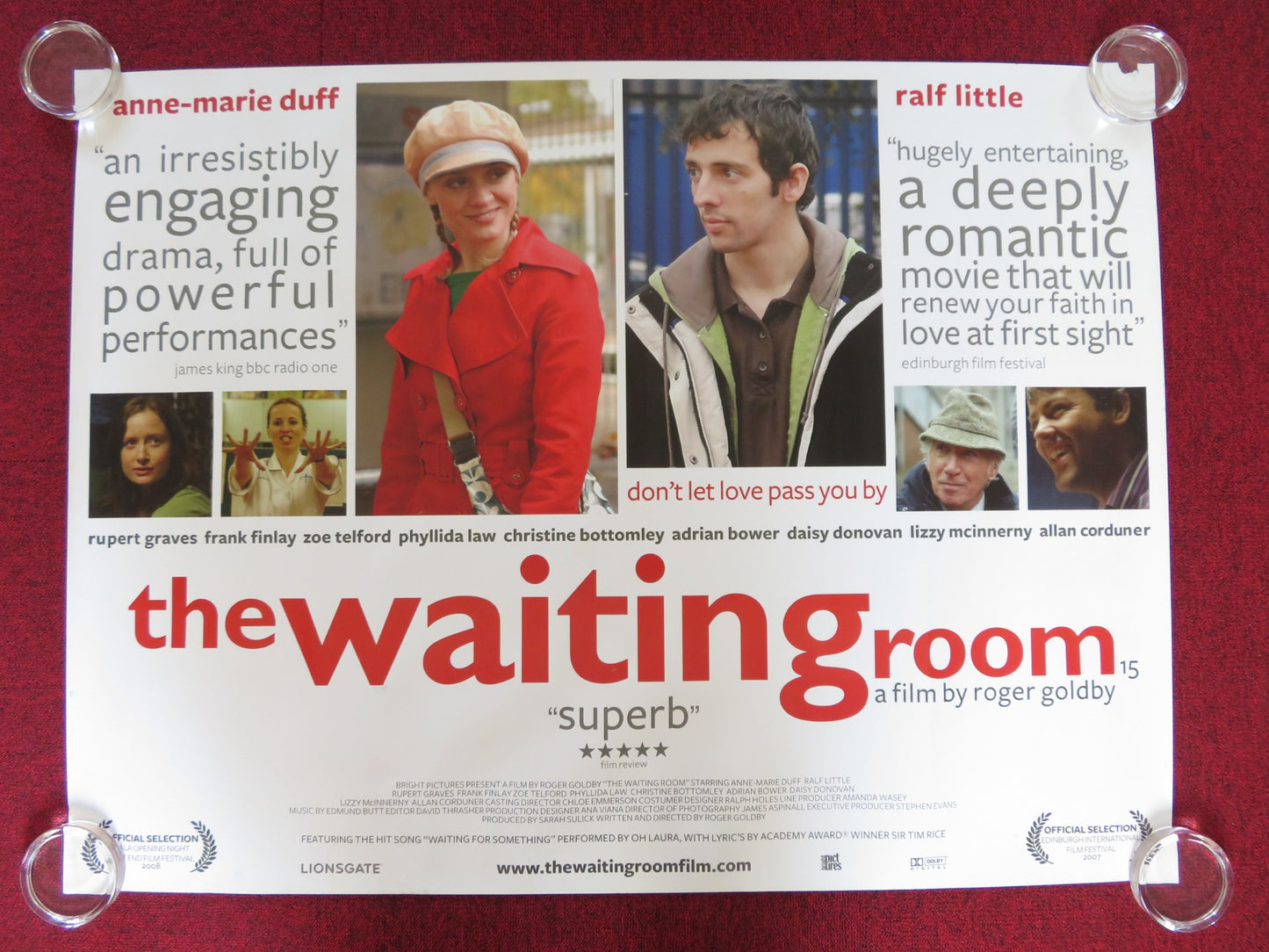 THE WAITING ROOM UK QUAD (30"x 40") ROLLED POSTER ANNE-MARIE DUFF 2007