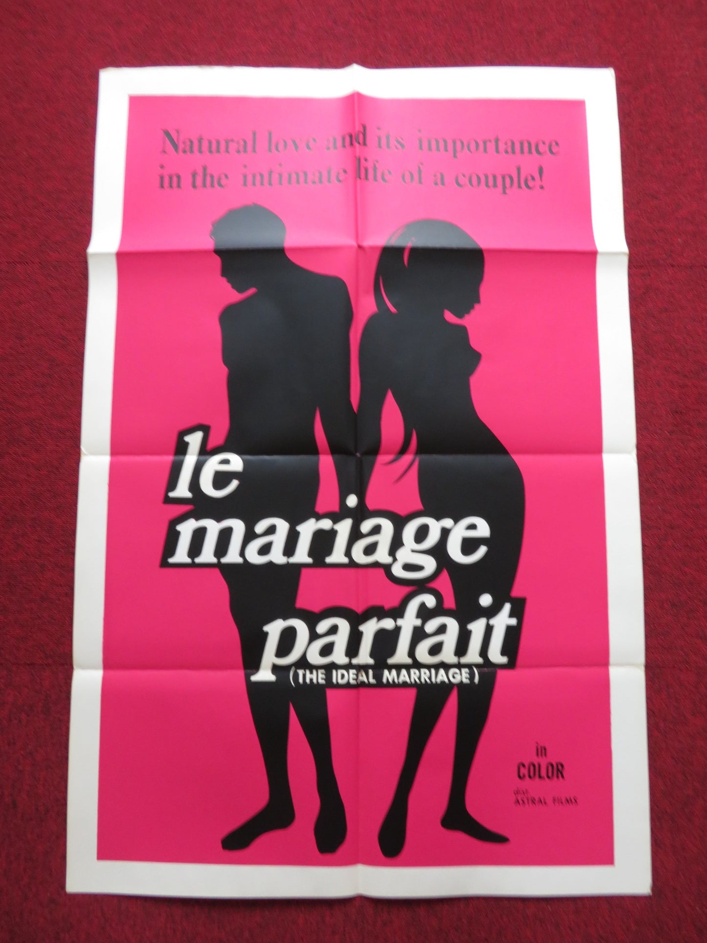 LE MARIAGE PARFAIT FOLDED US ONE SHEET POSTER FRANK NOSSACK INGRID BACK 1970