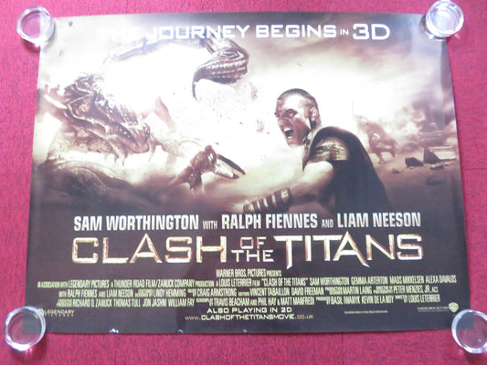 CLASH OF THE TITANS - B UK QUAD ROLLED POSTER SAM WORTHINGTON LIAM NEESON 2010