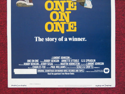 ONE ON ONE US INSERT (14"x 36") POSTER ROBBY BENSON ANNETTE O'TOOLE 1977