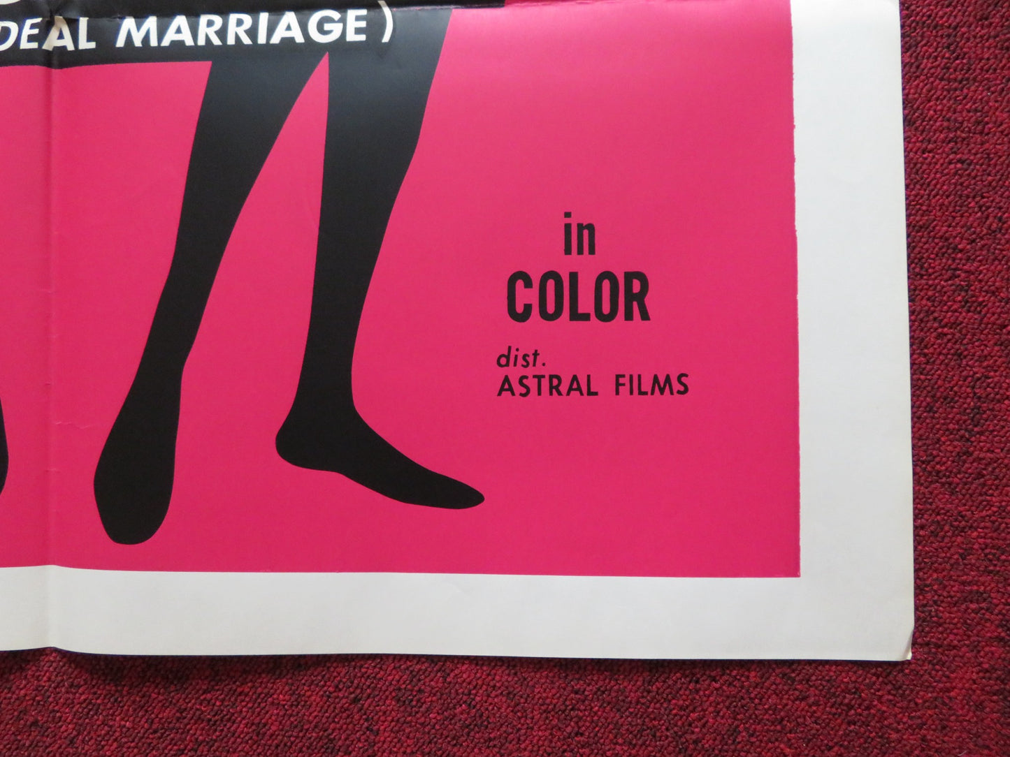 LE MARIAGE PARFAIT FOLDED US ONE SHEET POSTER FRANK NOSSACK INGRID BACK 1970