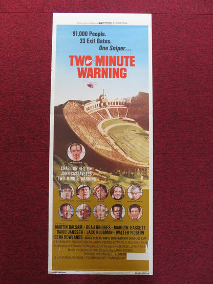 TWO MINUTE WARNING US INSERT (14"x 36") POSTER C. HESTON J. CASSAVETES 1976