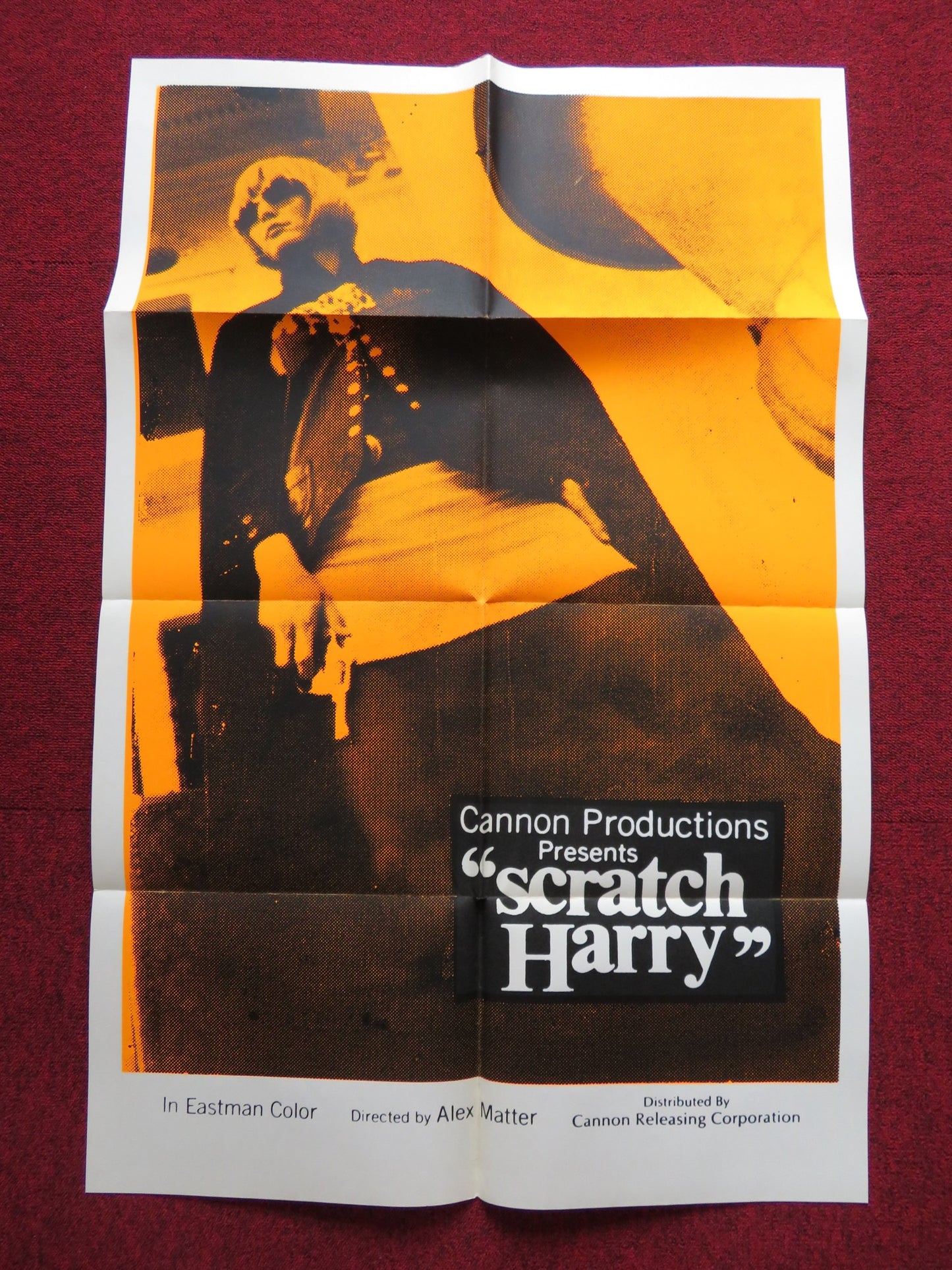 SCRATCH HARRY FOLDED US ONE SHEET POSTER CANNON HARRY WALKER STAFF 1970