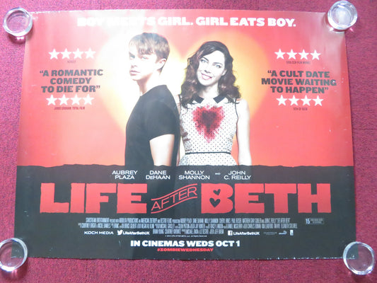 LIFE AFTER BETH UK QUAD ROLLED POSTER AUBREY PLAZA DANE DEHAAN 2014