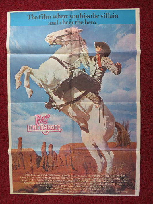 THE LEGEND OF THE LONE RANGER FOLDED LEBANESES POSTER KLINTON S MICHAEL 1981