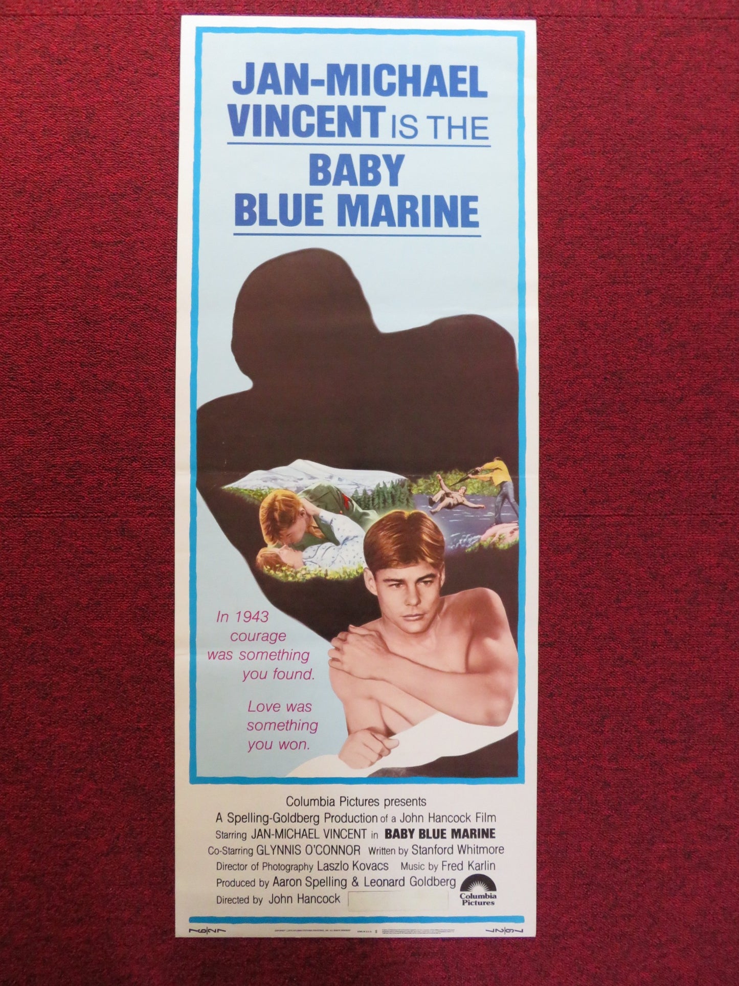 BABY BLUE MARINE US INSERT (14"x 36") POSTER JAN-MICHAEL VINCENT 1976