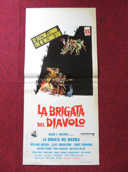 LA BRIGATA DEL DIAVOLO ITALIAN LOCANDINA POSTER WILLIAM HOLDEN 1968