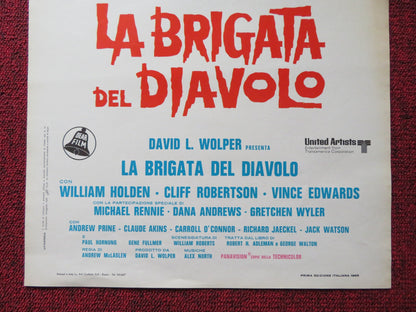 LA BRIGATA DEL DIAVOLO ITALIAN LOCANDINA POSTER WILLIAM HOLDEN 1968