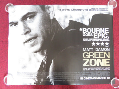 GREEN ZONE UK QUAD (30"x 40") ROLLED POSTER MATT DAMON IGAL NAOR 2010