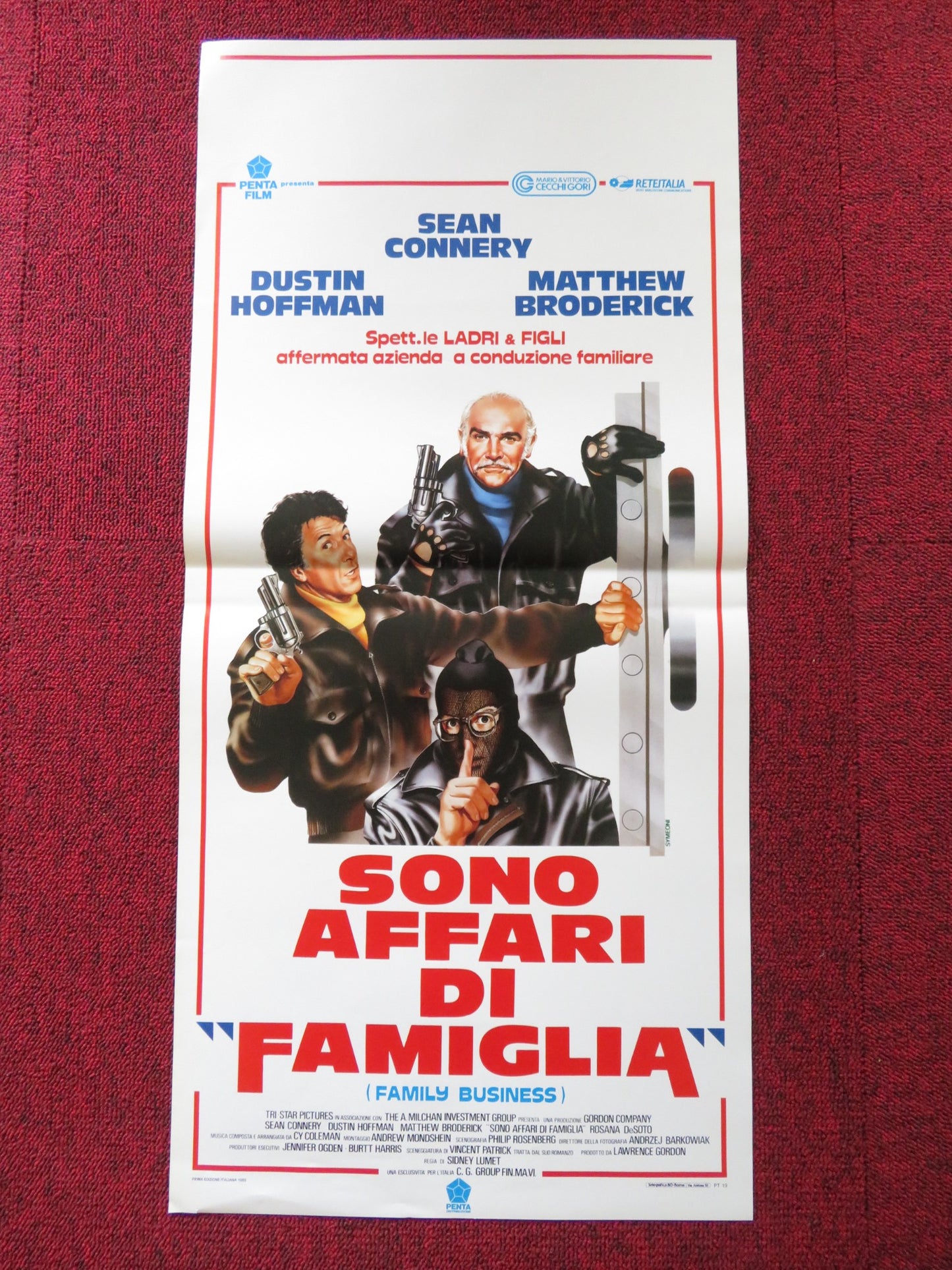 FAMILY BUSINESS ITALIAN LOCANDINA POSTER SEAN CONNERY DUSTIN HOFFMAN 1989