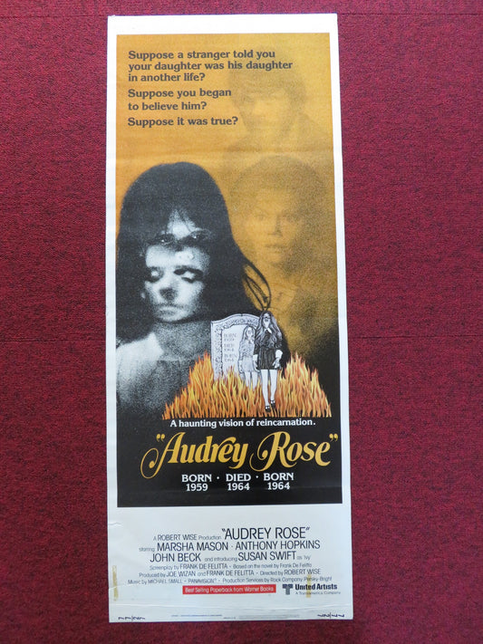 AUDREY ROSE US INSERT (14"x 36") POSTER MARSHA MASON ANTHONY HOPKINS 1977