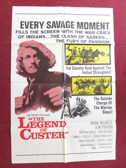 THE LEGEND OF CUSTER FOLDED US ONE SHEET POSTER WAYNER MAUNDER SLIM PICKENS 1968