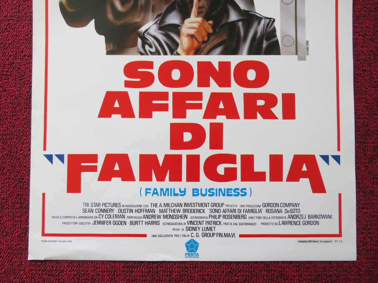 FAMILY BUSINESS ITALIAN LOCANDINA POSTER SEAN CONNERY DUSTIN HOFFMAN 1989