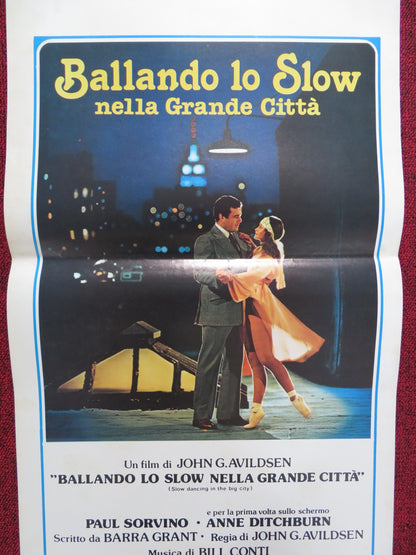 SLOW DANCING IN THE BIG CITY ITALIAN LOCANDINA POSTER P. SORVINO 1979