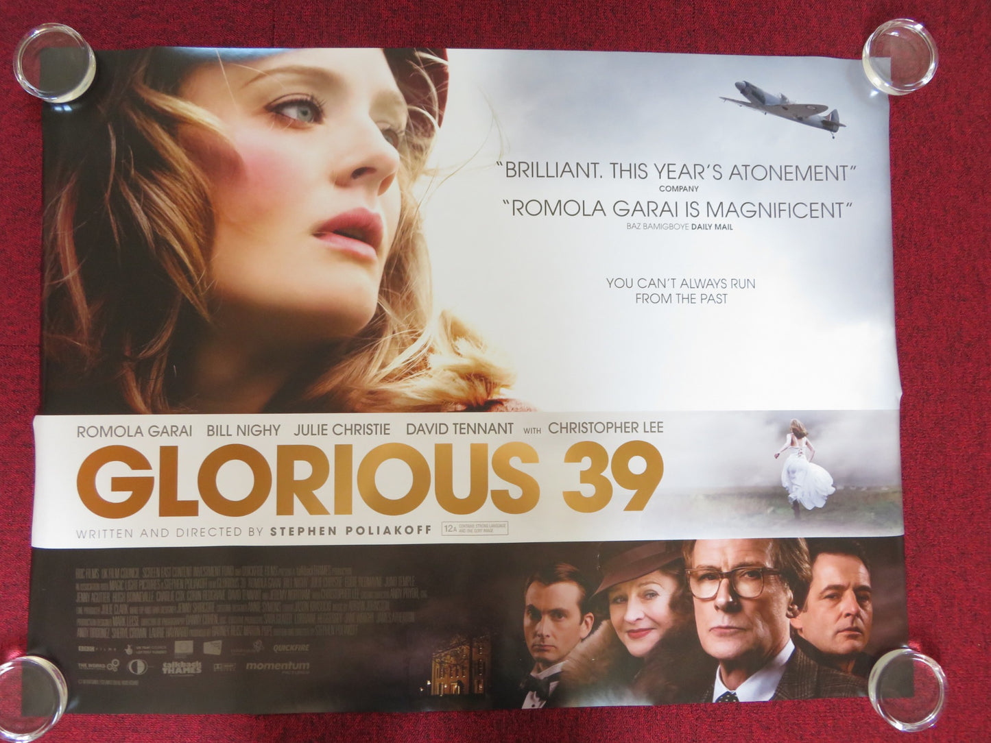 GLORIOUS 39 UK QUAD (30"x 40") ROLLED POSTER BILL NIGHY CHRISTOPHER LEE 2009