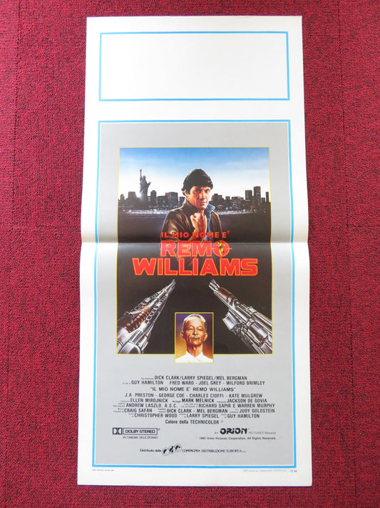 REMO WILLIAMS: THE ADVENTURE BEGINS ITALIAN LOCANDINA POSTER GUY HAMILTON 1985