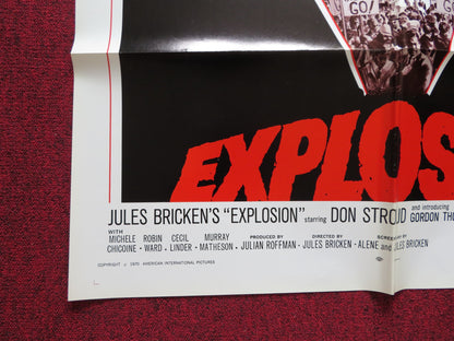 EXPLOSION FOLDED US ONE SHEET POSTER DON STROUD GORDON THOMSON 1970