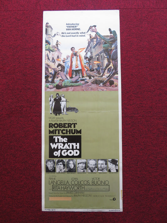 THE WRATH OF GOD US INSERT (14"x 36") POSTER ROBERT MITCHUM FRANK LANGELLA 1972